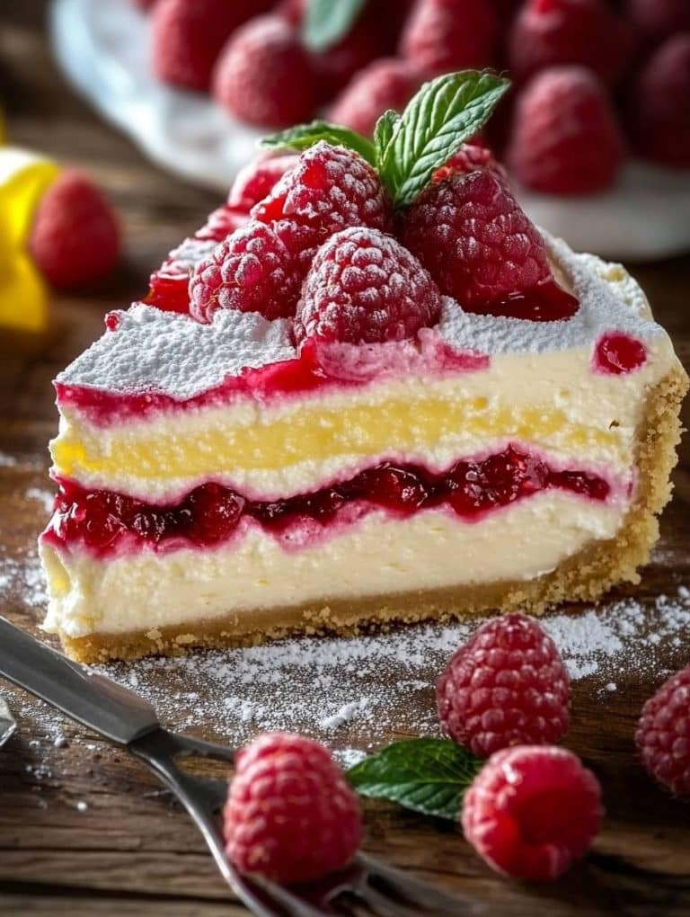 Käsekuchen mit 200 g Himbeeren und 1 Packung Puddingpulver