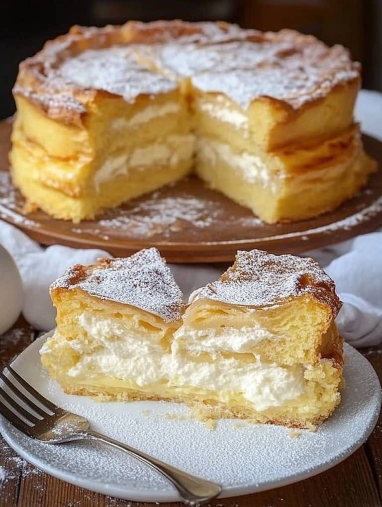 Polnischer Puddingkuchen mit 1 Packung Vanillepudding ein Traum