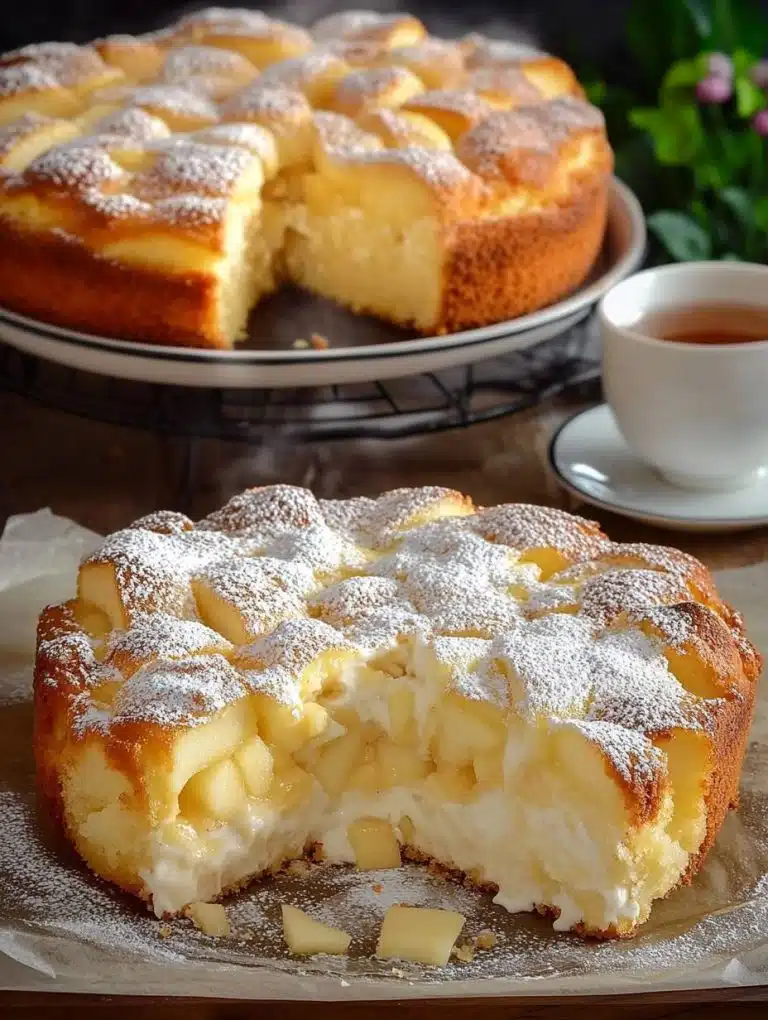 Apfelkuchen mit Vanillepudding