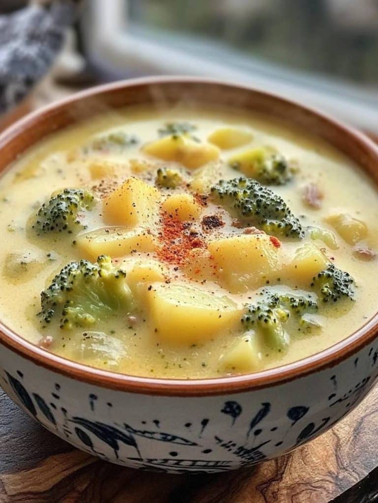 Brokkoli Kartoffel Suppe mit Käse