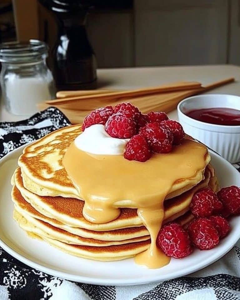 Quark Pfannkuchen mit Pudding in 4 Minuten