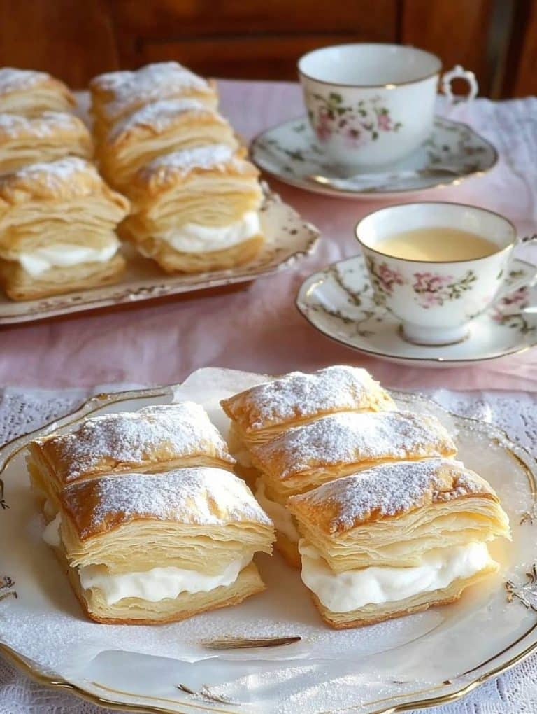 Vanillecremepudding im Blätterteig mit nur 4 Zutaten