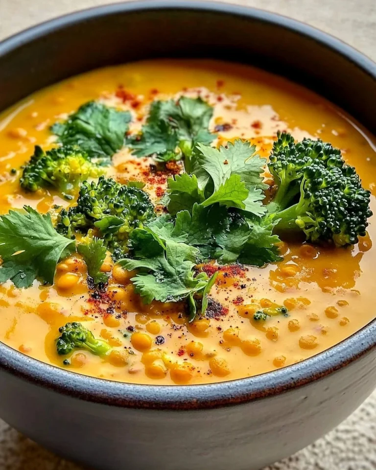 Aromatische Linsen-Currysuppe mit Brokkoli