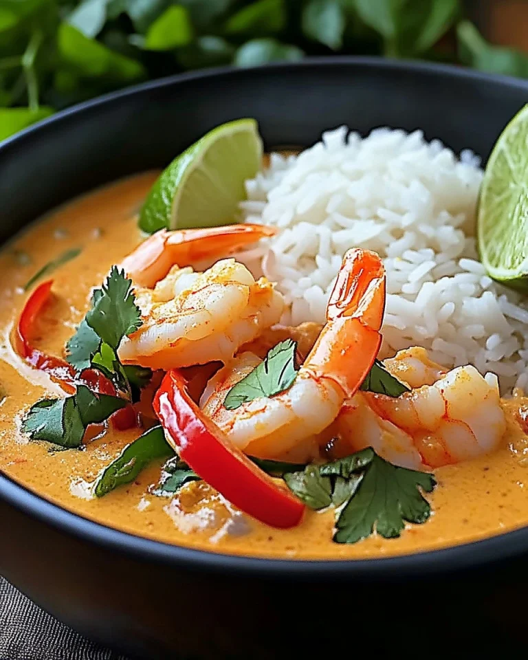 Einfaches Thai-Kokos-Curry mit Garnelen