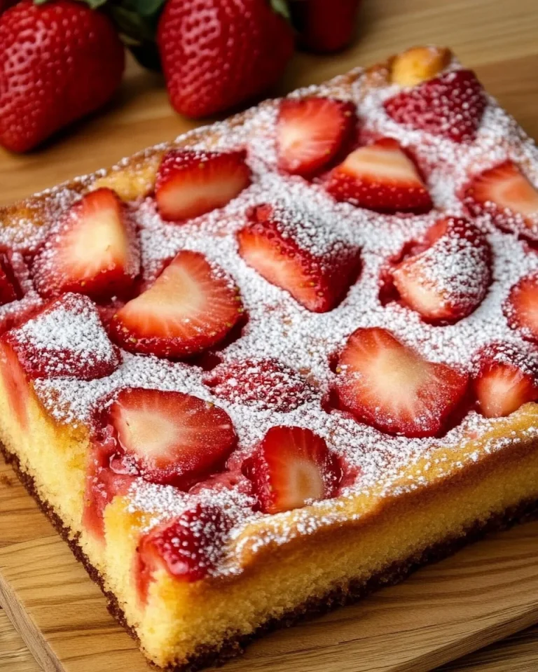 Erdbeer Biskuitkuchen vom Blech