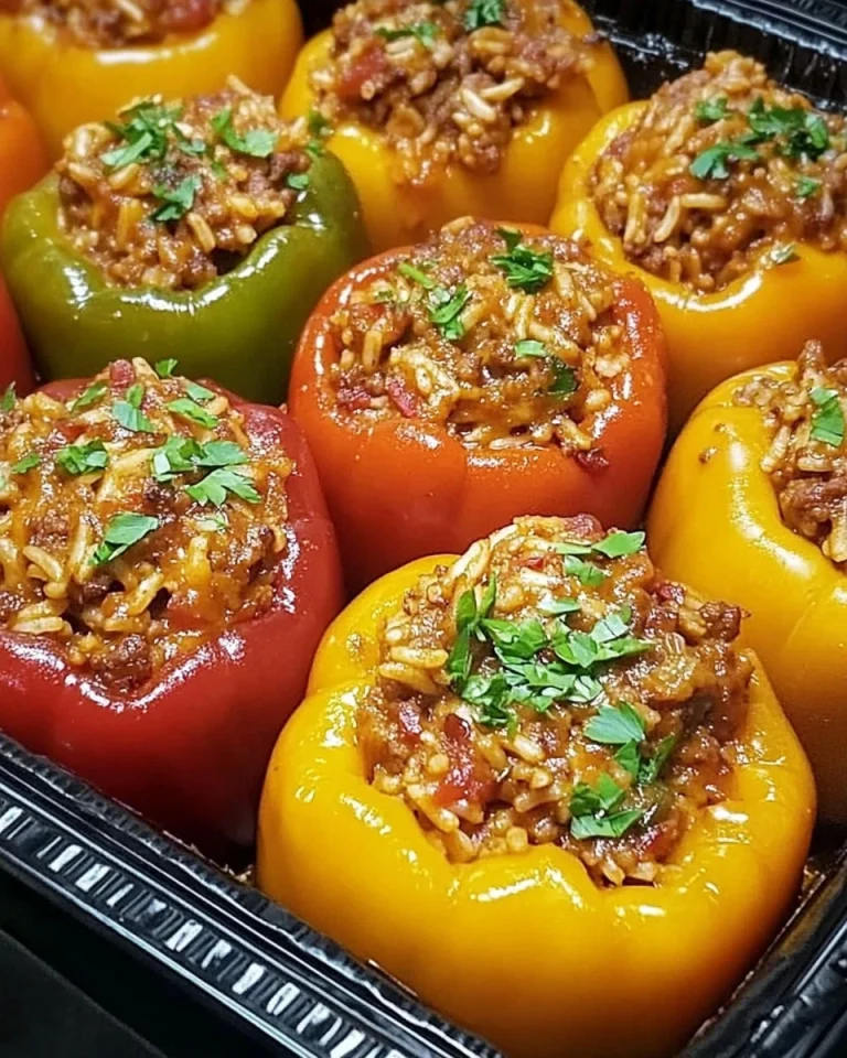 Gefüllte Paprika mit Hackfleisch und Reis