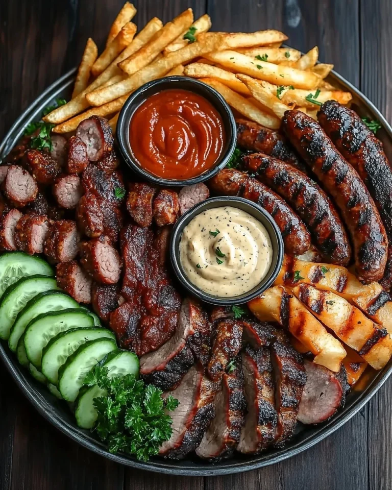 Gemischter Grillteller mit Pommes