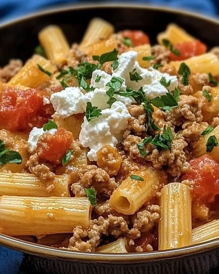 Griechischer Nudel-Auflauf mit Feta und Hackfleisch