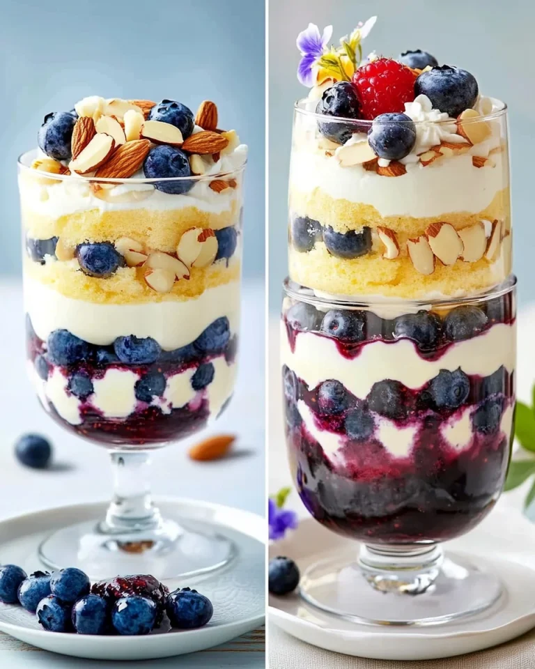 Heidelbeer Puddingdessert