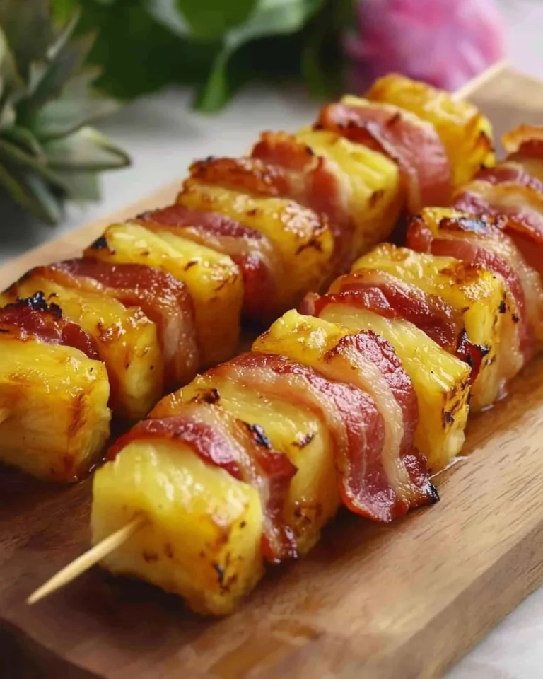 Im Ofen gebackene Schweinespieße