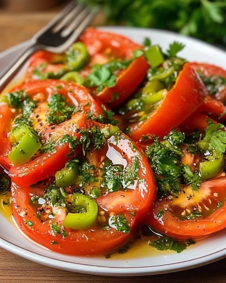 Italienischer Tomatensalat mit Knoblauch