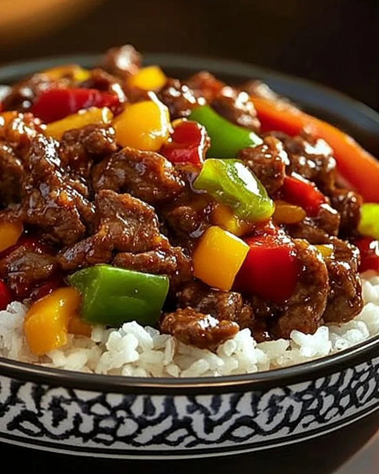 Reis Hackfleisch Pfanne mit Paprika