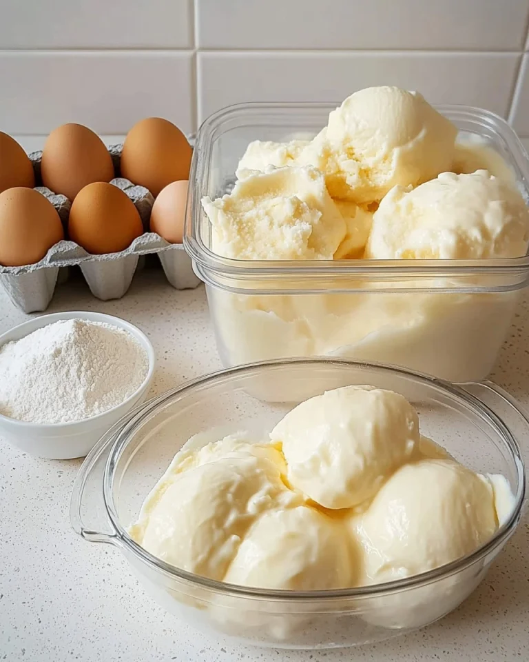 Schneenockerl in Vanillesauce