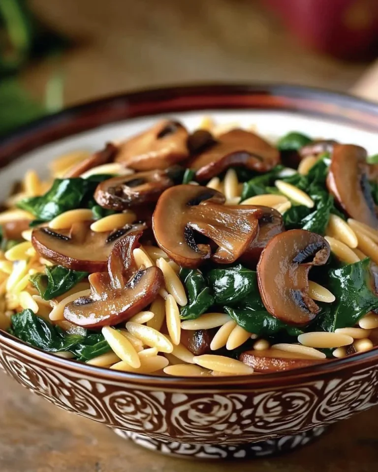 Spinats-Pilz-Orzo