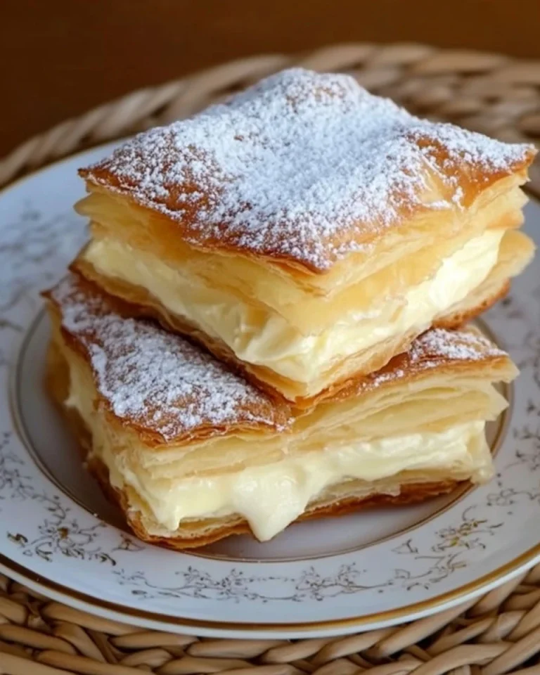 Vanillecremepudding im Blätterteig