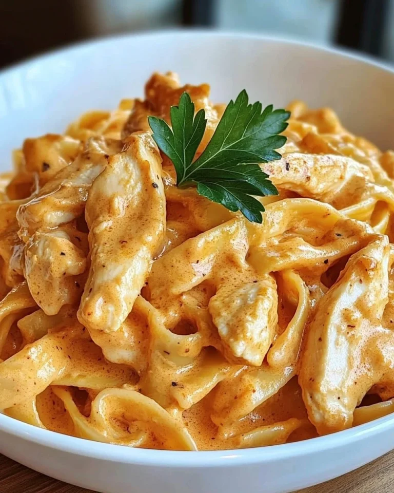 Zarte Hähnchenstreifen mit cremigen Nudeln in sahniger Sauce