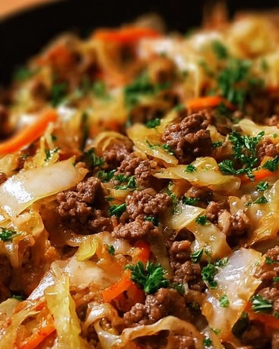 Gesunde Hackfleisch-Kohl-Pfanne, schnell und einfach zubereitet