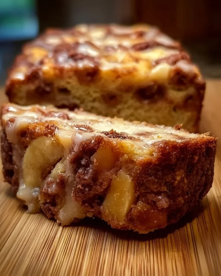 Apfel Zimt Kuchen frisch aus dem Ofen mit Zimt bestreut auf einem Teller