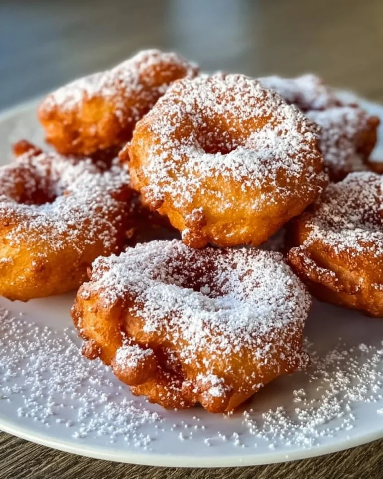 Apfelküchle, köstliche deutsche Apfel-Donuts, frisch gebacken und warm serviert
