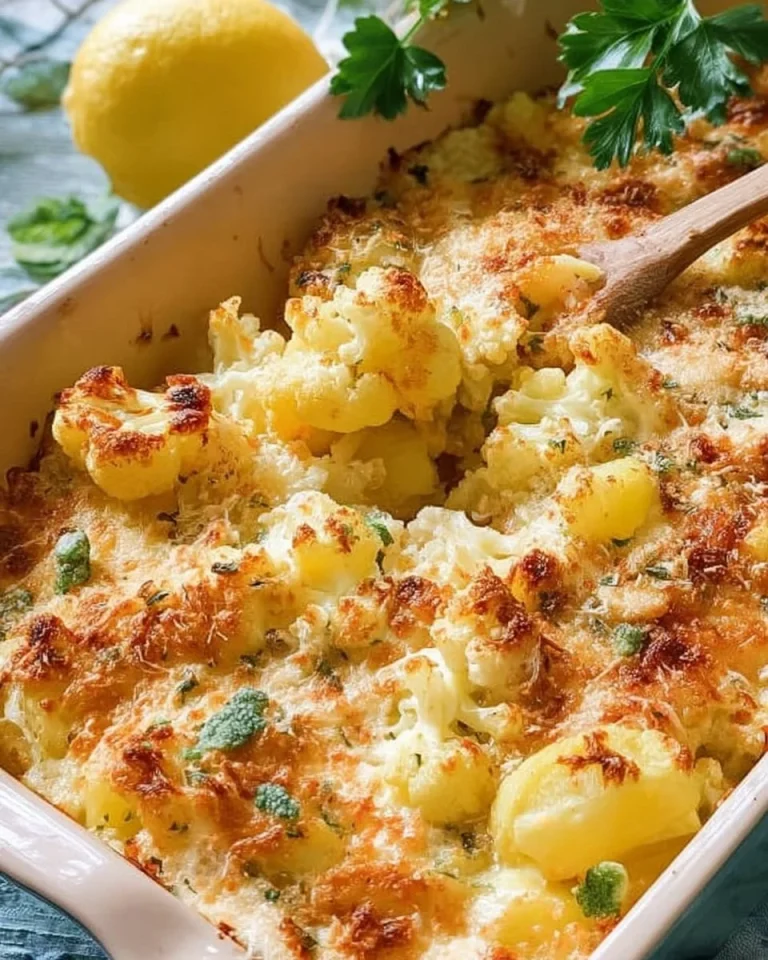 Blumenkohlauflauf mit Kartoffeln, ein leckeres und gesundes Rezept.