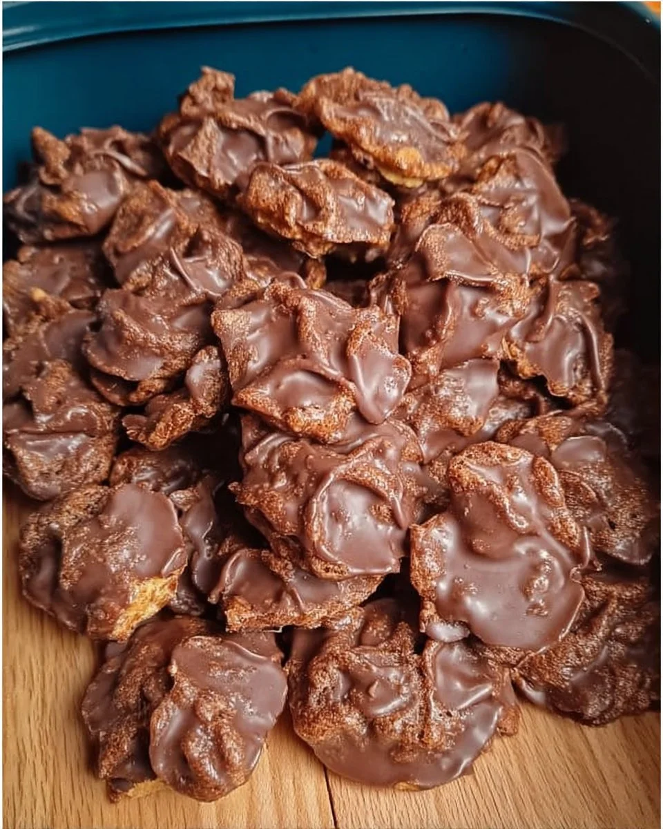 Selbstgemachte Choco-Crossies mit Schokolade und Knuspermüsli