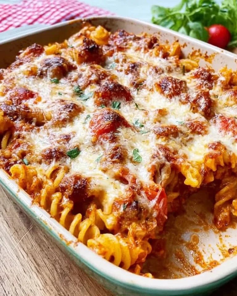 Einfacher Nudelauflauf aus Nudeln, Käse und frischem Gemüse