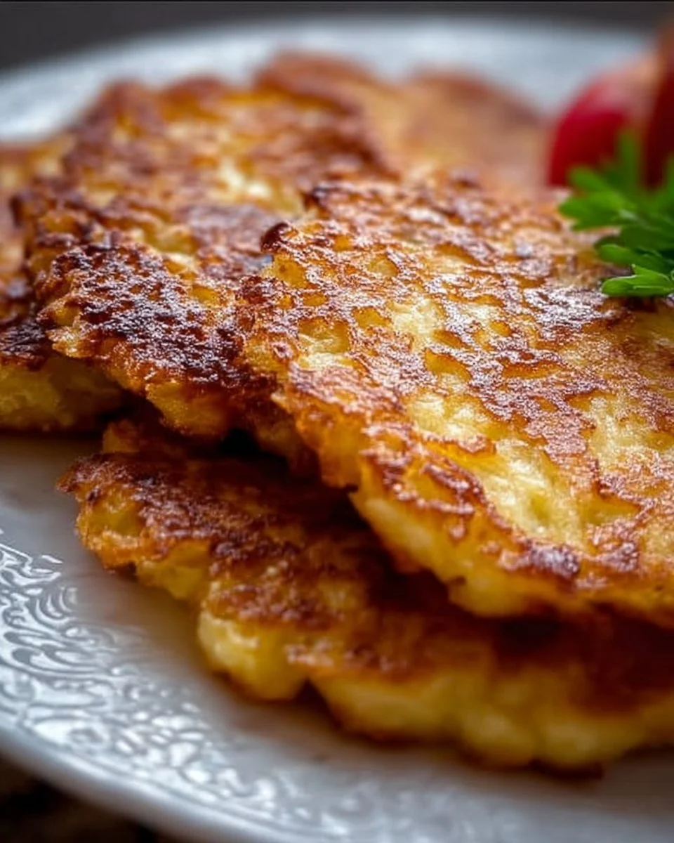 Köstliche Deutsche Kartoffelpuffer frisch aus der Pfanne