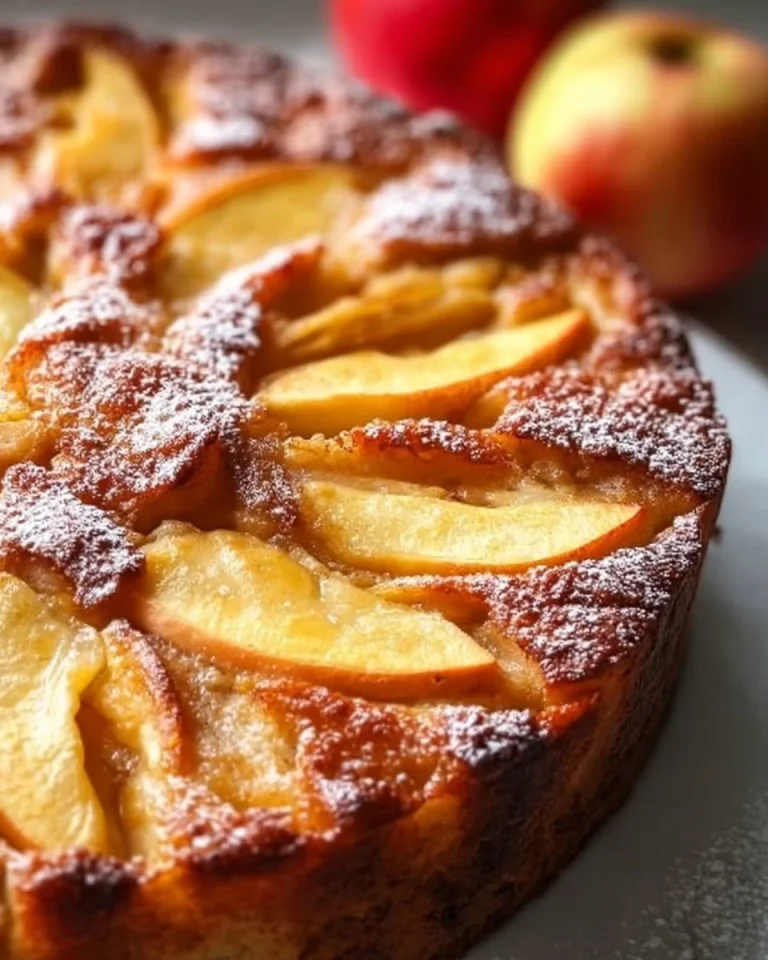 Deutscher Apfelkuchen mit frischen Äpfeln und einer knusprigen Kruste