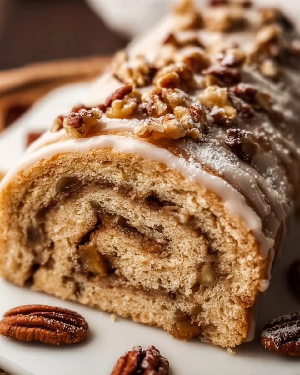 Deutscher Nussstollen mit Nüssen und Mandeln, ein traditionelles Weihnachtsgebäck