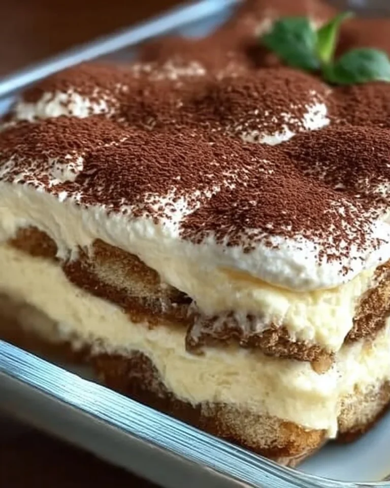 Eierlikör-Tiramisu mit Mascarpone in einer eleganten Dessertschale