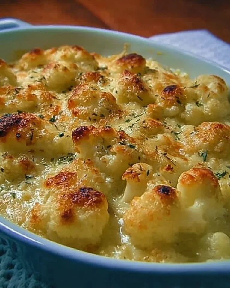 Einfacher Blumenkohlauflauf mit Käse und würzigen Gewürzen