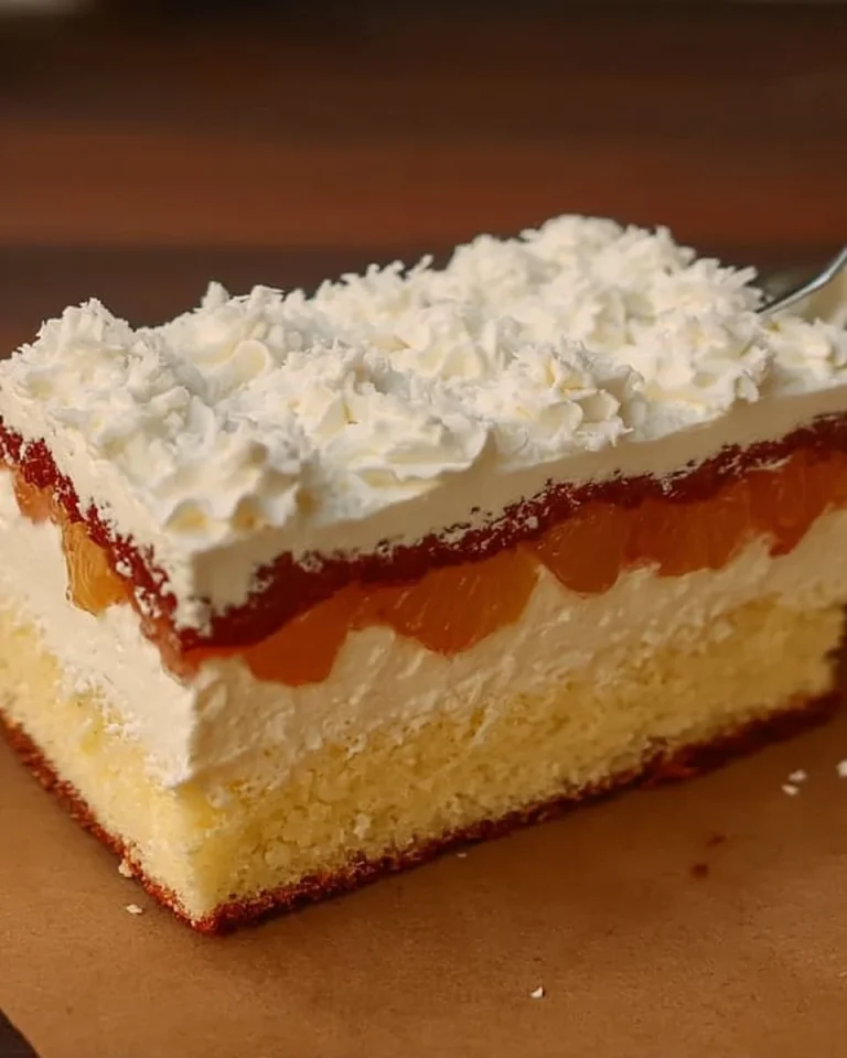 Fantakuchen mit Paradiescreme, ein köstliches und fluffiges Dessert.