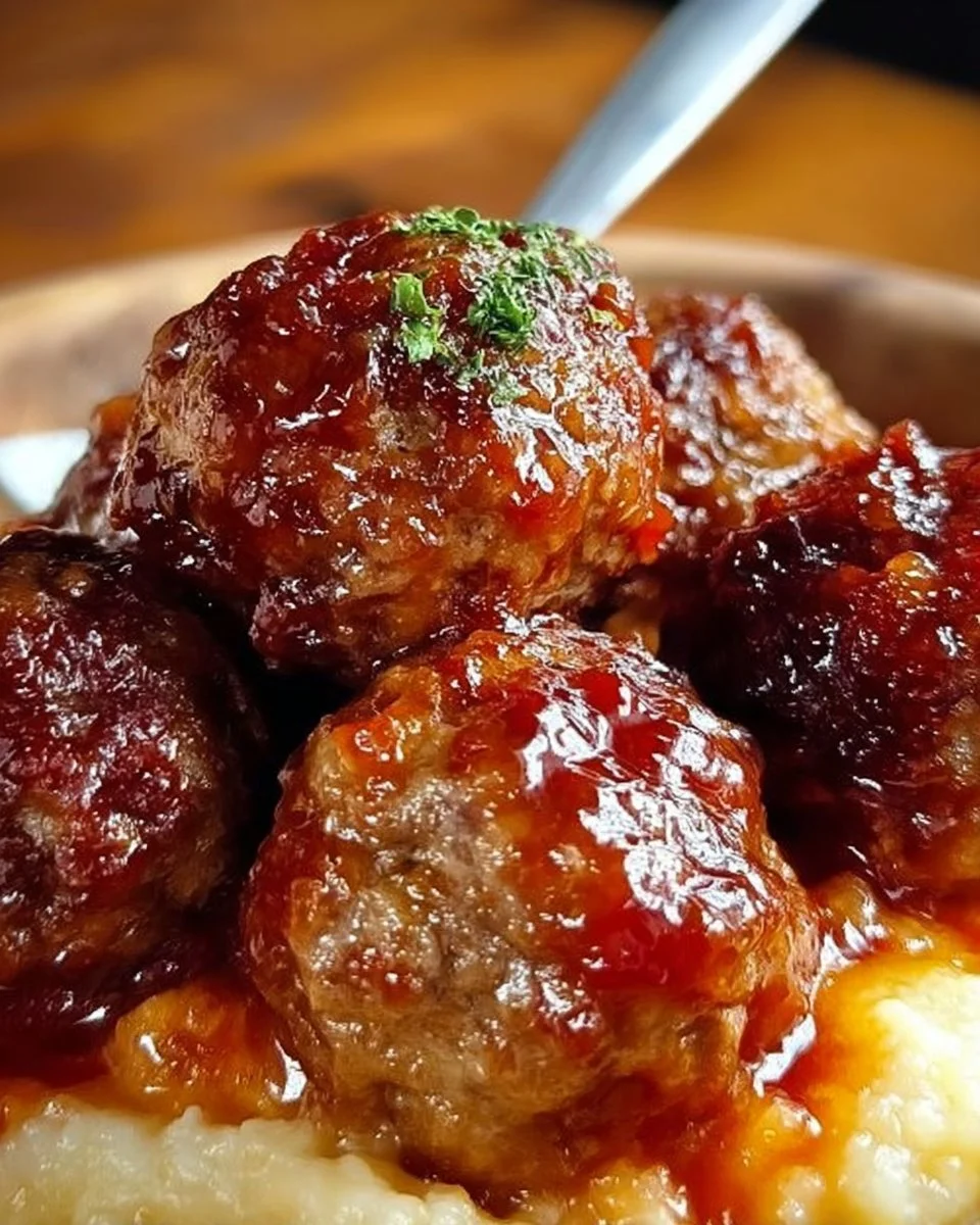 Hausgemachte Frikadellen auf einem Teller mit Beilagen.