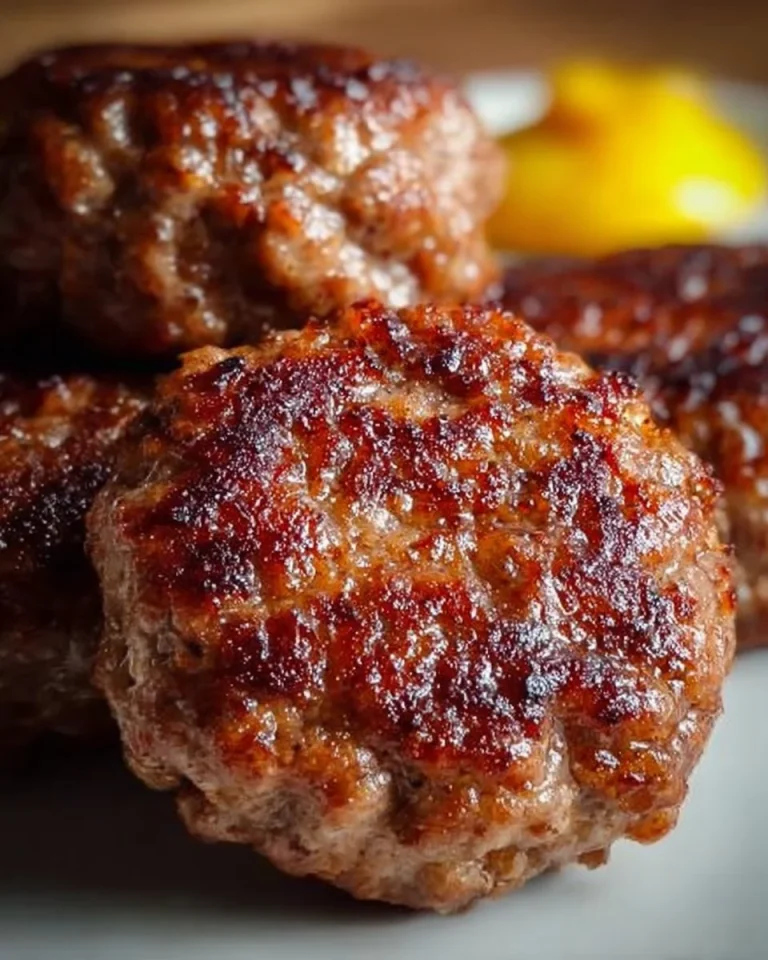 Leckere Frikadellen auf einem Teller mit Beilagen