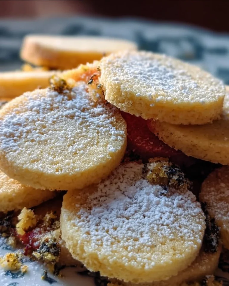 Heidesand Plätzchen auf einem schönen Teller, frisch gebacken