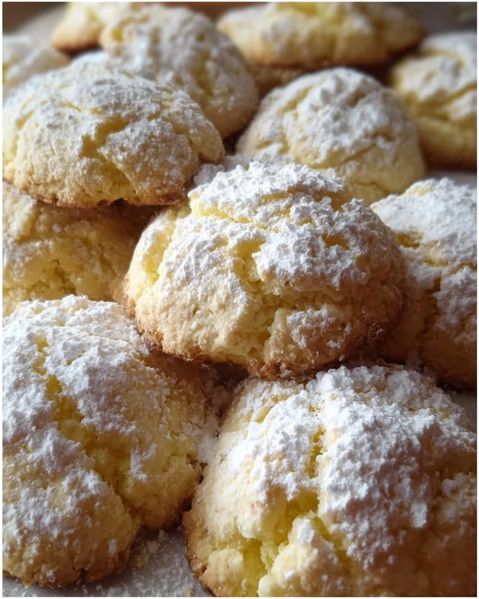 Ein Teller mit frisch gebackenen italienischen Zitronenplätzchen