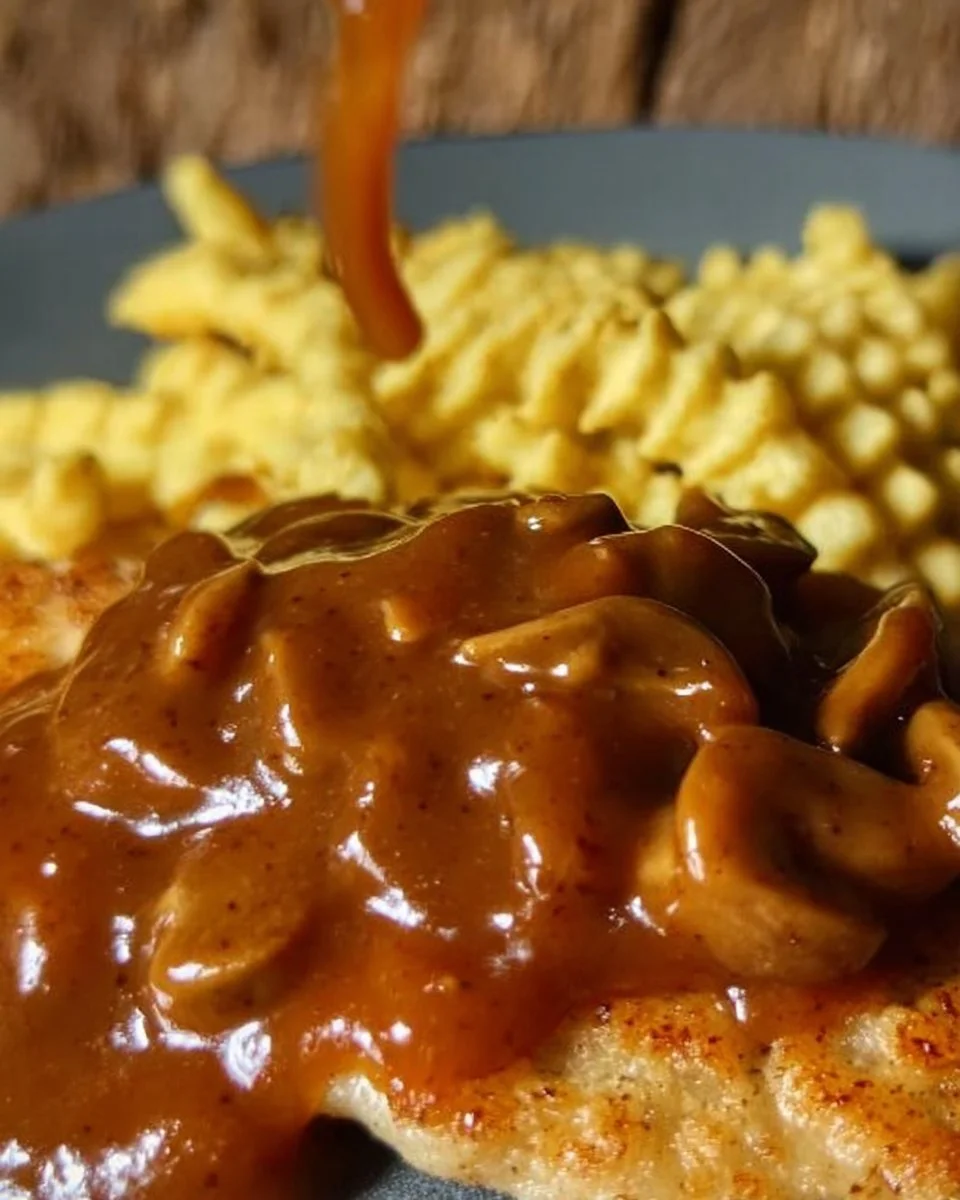 Delizöse Jägersauce in einer Schale serviert, ideal für Fleischgerichte