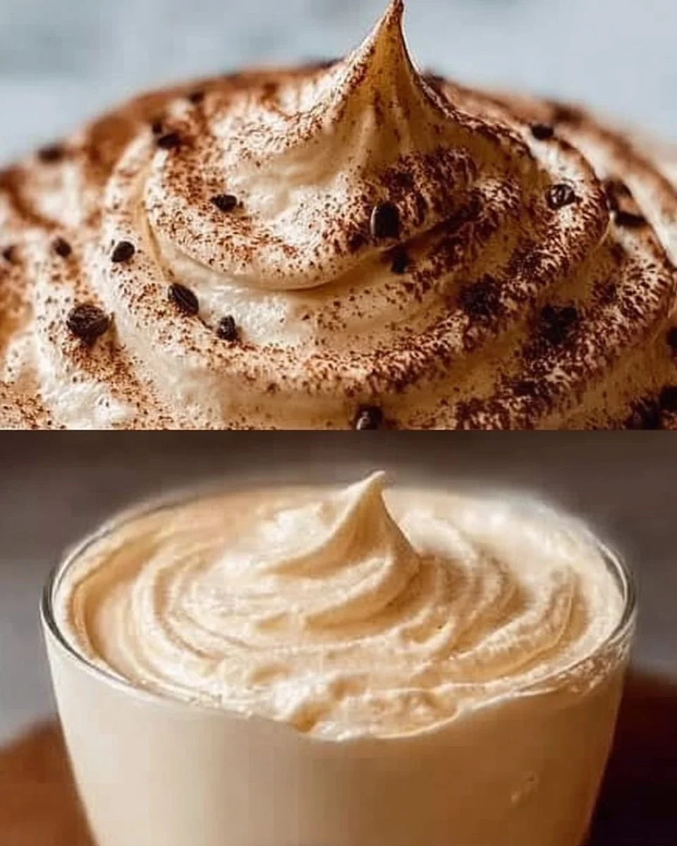 Schale mit Kaffeecreme und einer Tasse Kaffee daneben