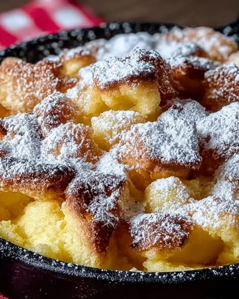 Kaiserschmarrn aus der Heißluftfritteuse, goldbraun und fluffig serviert
