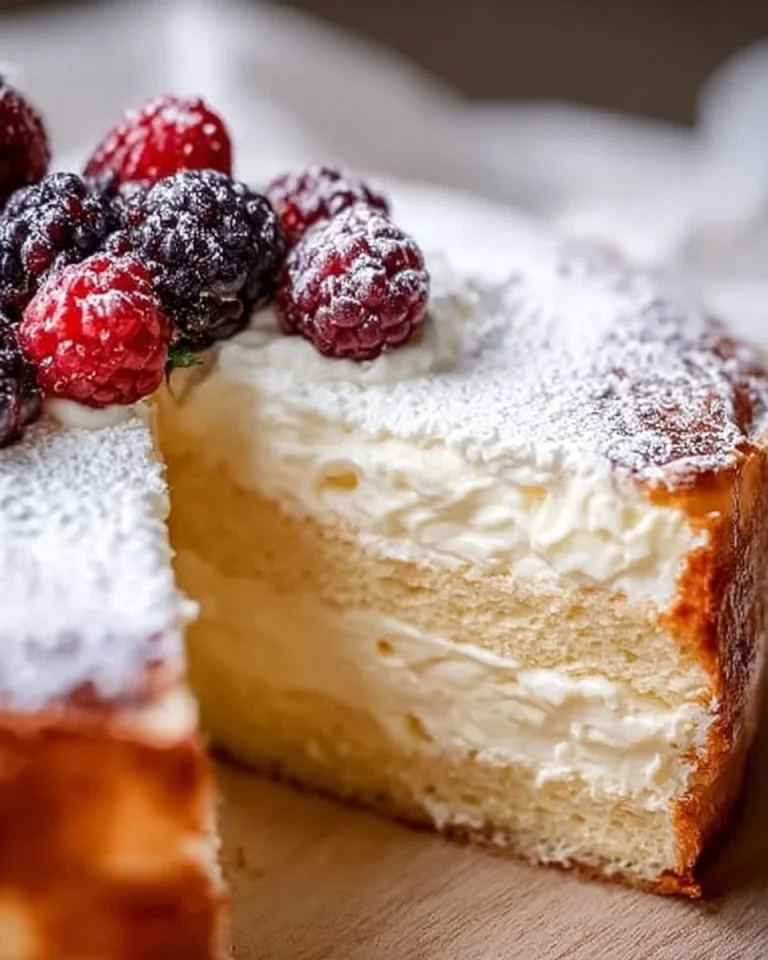 Käsesahnetorte mit frischer Sahne und Käsefüllung auf einem hübschen Teller