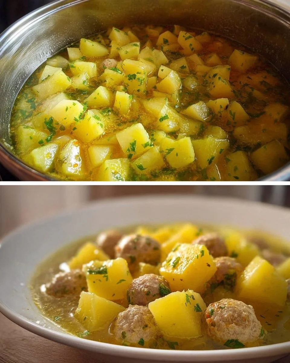 Kohlrabisuppe in einer Schüssel, garniert mit frischen Kräutern