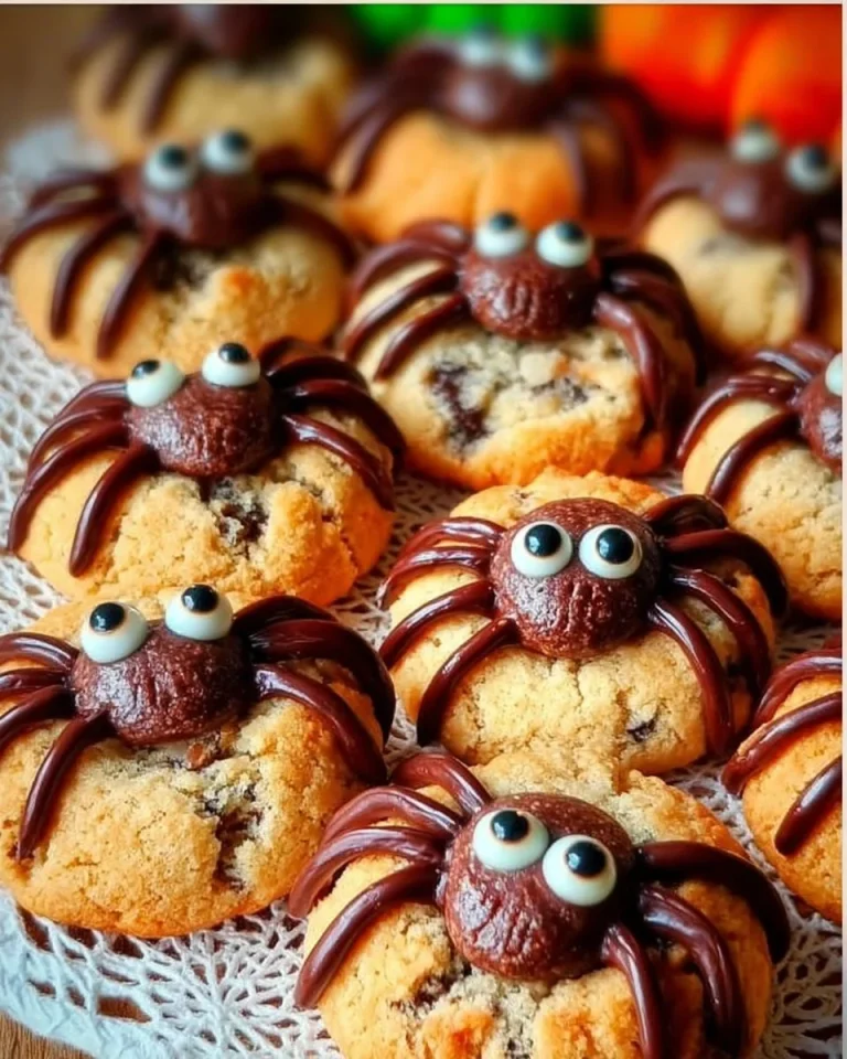 Lustige Spinnen-Kekse auf einem Teller, ideal für Halloween-Partys