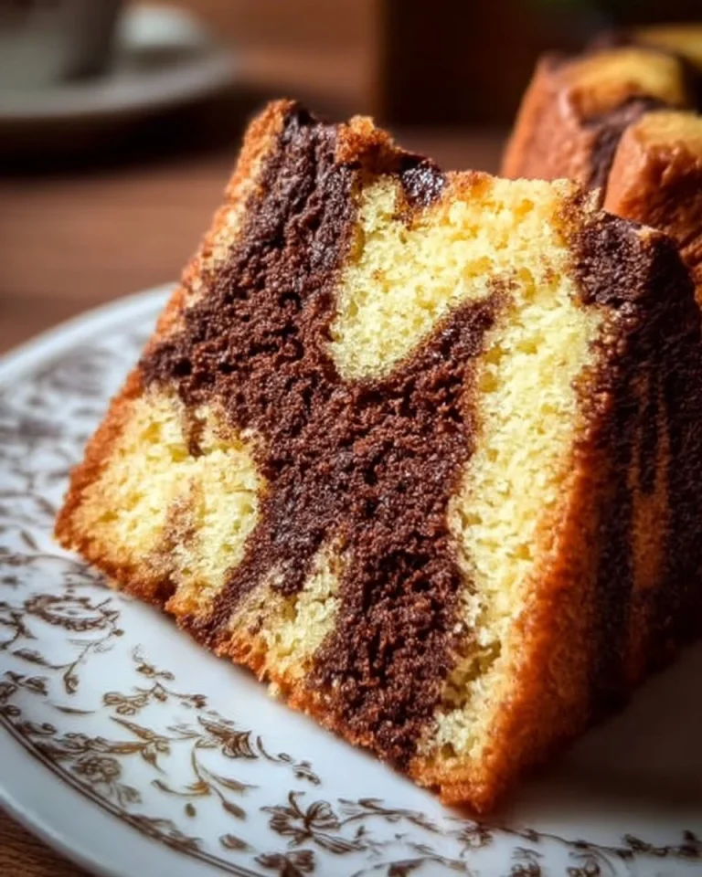 Leckerer Marmorkuchen mit Schokoladen- und Vanillegeschmack auf einem Holzbrett
