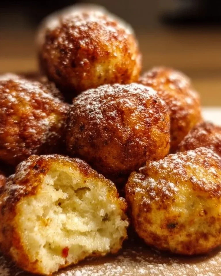 Leckere Quarkbällchen frisch zubereitet für einen süßen Snack.