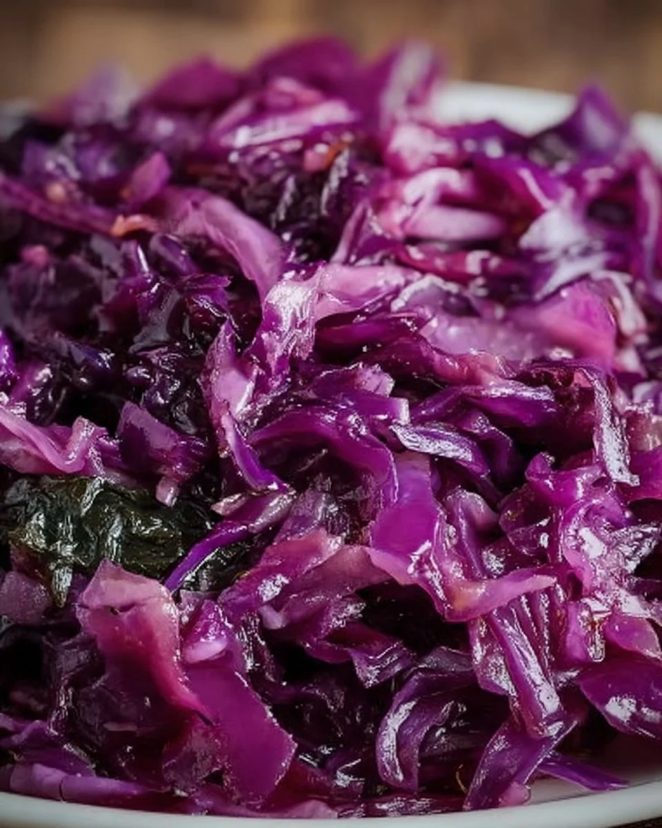 Geschirr mit leckerem Rotkohl, zubereitet für ein gesundes Gericht