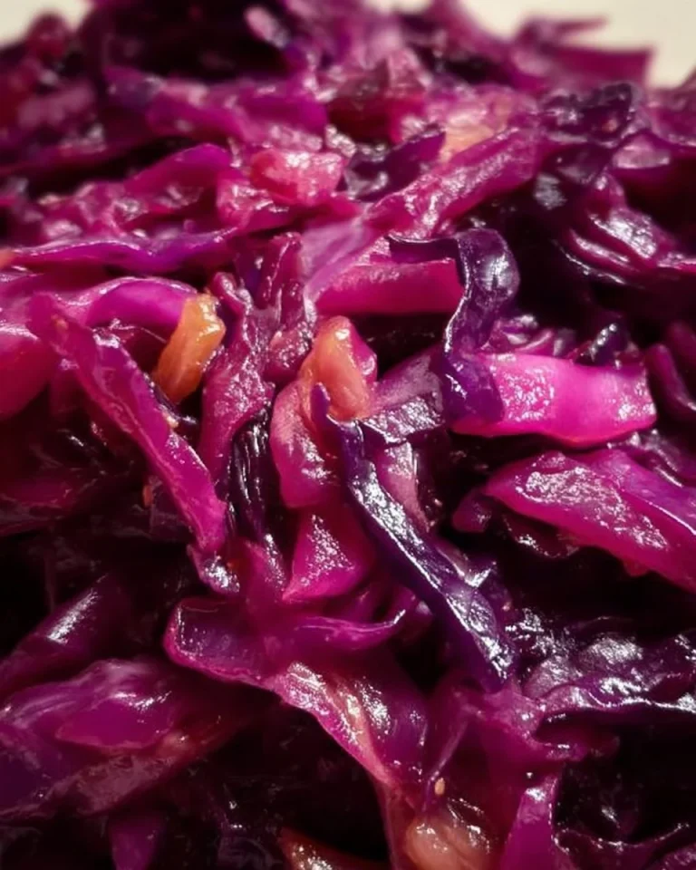 Schüssel mit köstlichem Rotkohl, serviert als Beilage