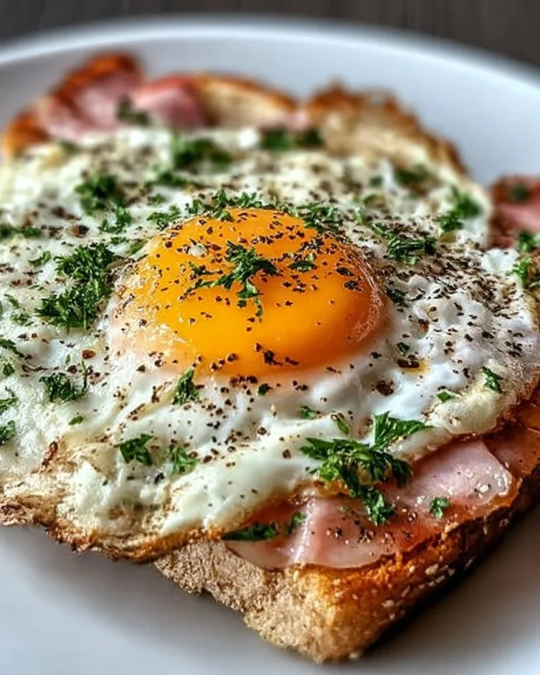Strammer Max: Leckeres deutsches Gericht mit Brot, Schinken und Eiern
