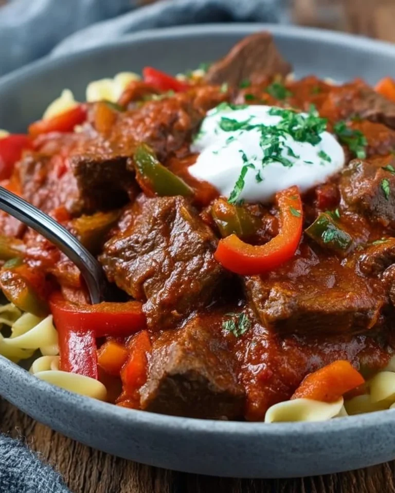 Zartes Ungarisches Rind mit buntem Paprika zubereitet