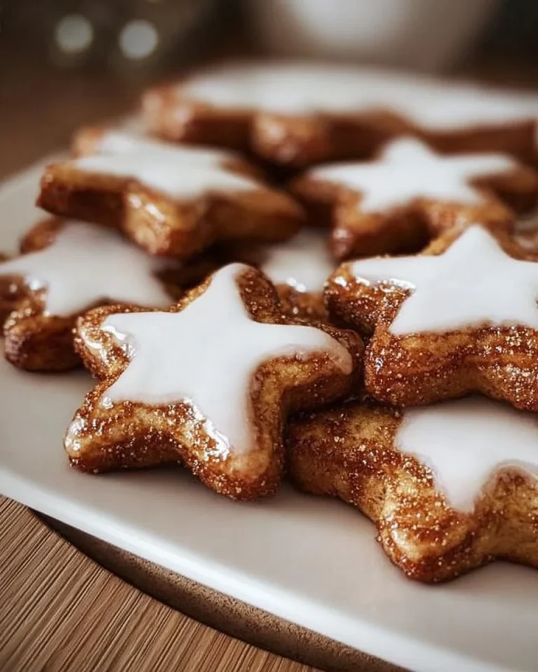 Zimtsterne - traditionelle Weihnachtsplätzchen mit Zimt und Zucker