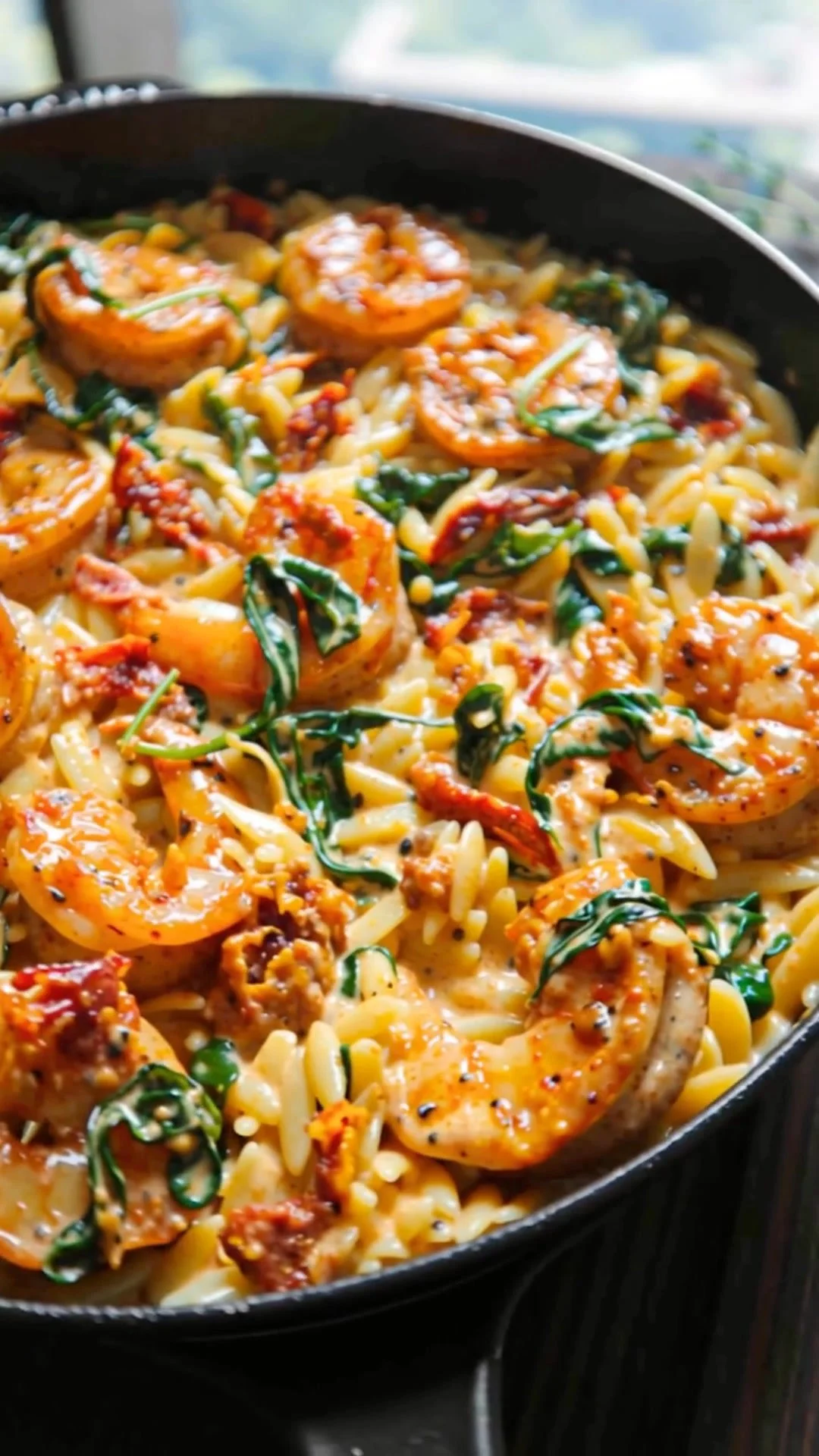 Cremige Garnelen-Orzo